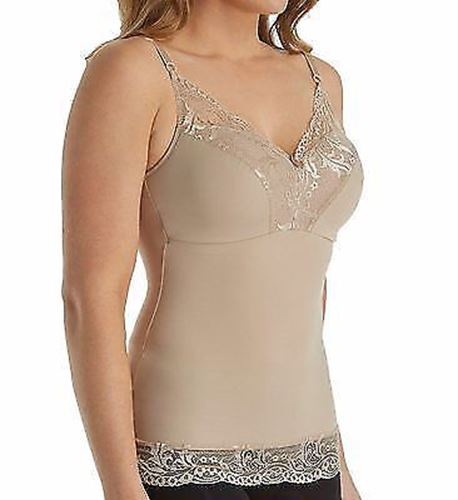 New, Rhonda Shear Pin Up Smoothing Tank with Built in Bra 6674 For Sale