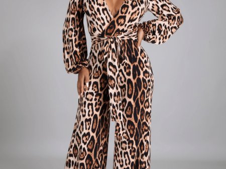 Michelle Leopard Jumpsuit Online Sale