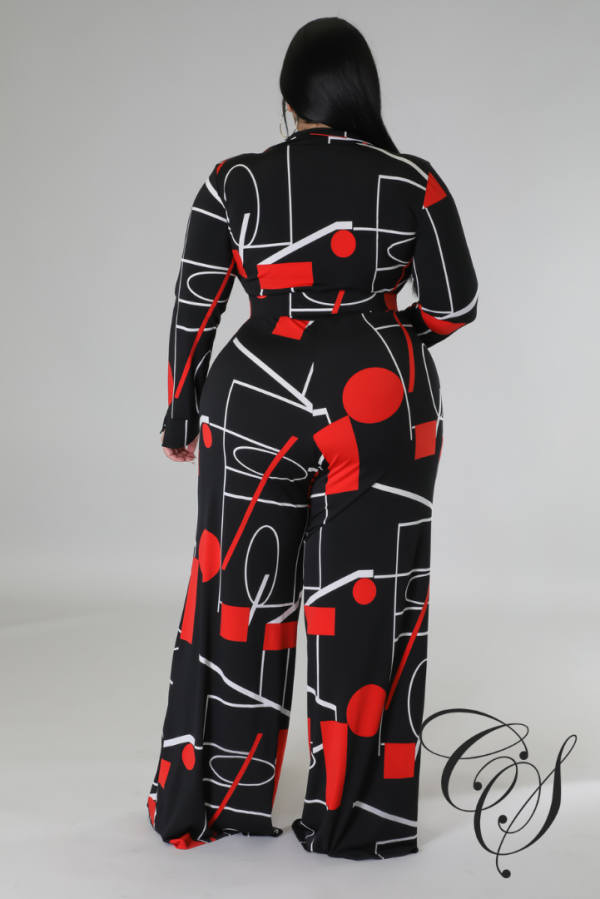 Tori Abstract Print Jumpsuit on Sale