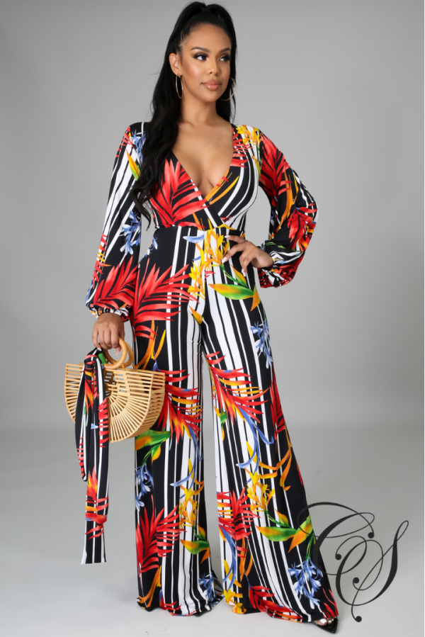 Rebecca Tropical Print Jumpsuit Online