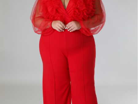 Melia Ruffle Detailed Jumpsuit on Sale