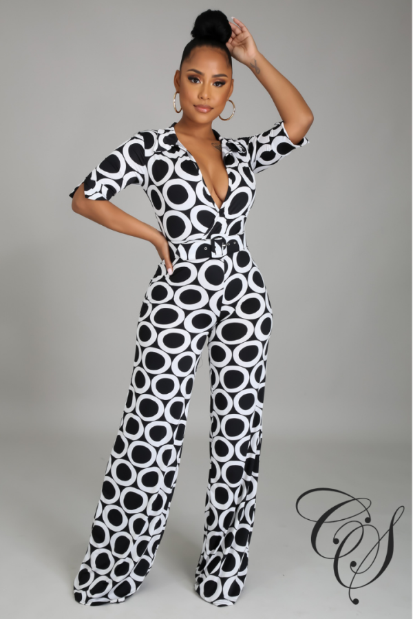 Fancy Monochrome Jumpsuit Online