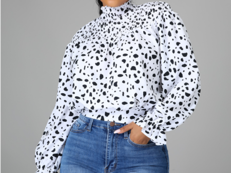 Floria Tie Back Long Sleeve Printed Top For Discount