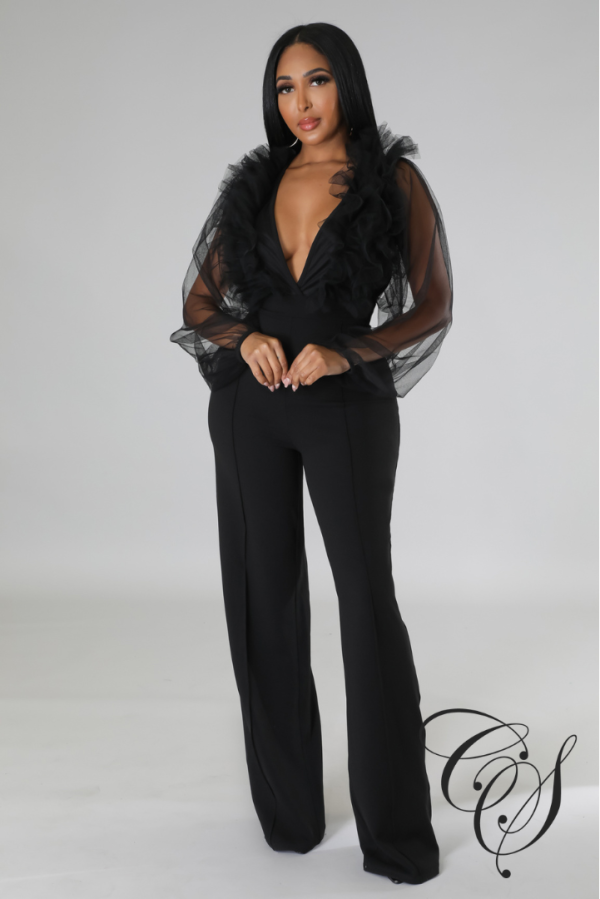 Melia Ruffle Detailed Jumpsuit Online now