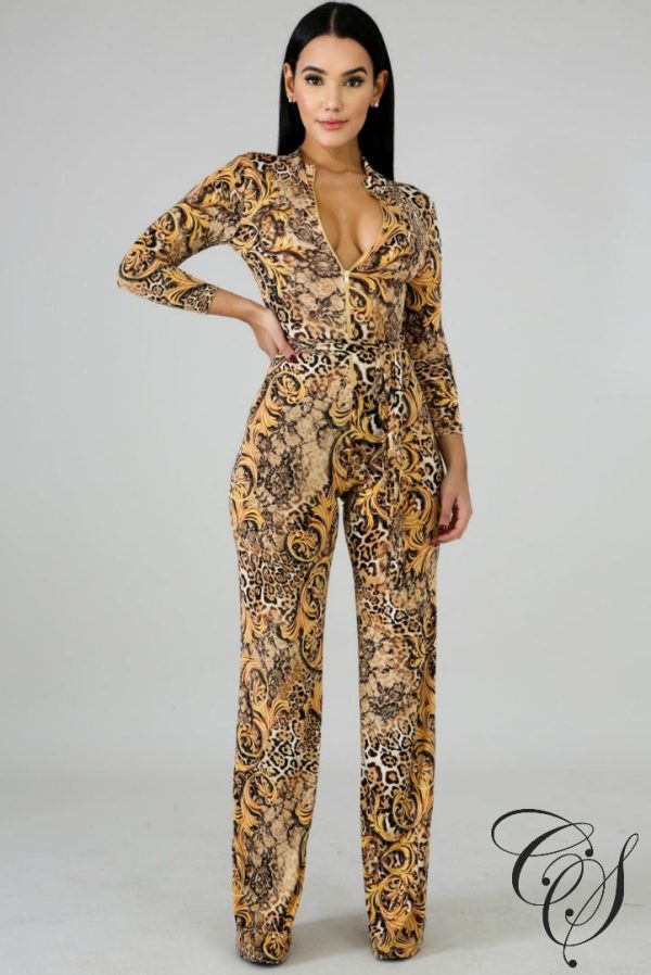 Alicia Leopard Jumpsuit For Cheap