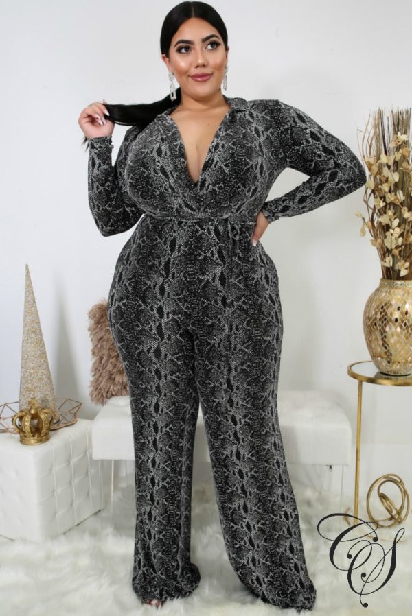 Bonnie Snakeskin Jumpsuit Online Sale