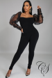 Bryanna Organza Long Sleeve Jumpsuit Sale