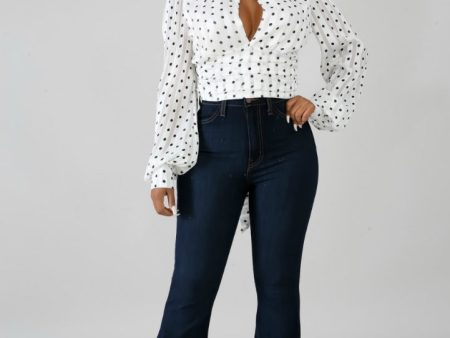 Lyn Shine Polka Dot Top Online