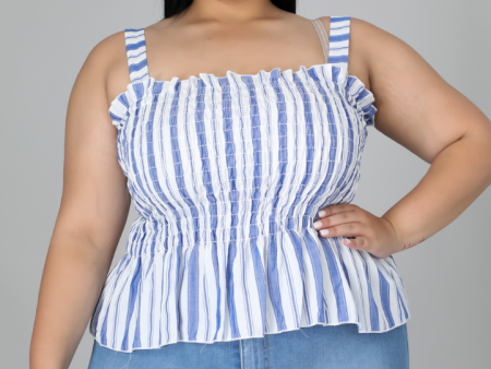 Etta Stripe Accordion Top Fashion