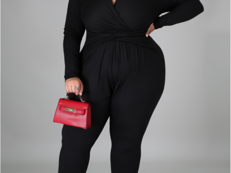 Dominique Faux Waist Tie Detail Jumpsuit Hot on Sale