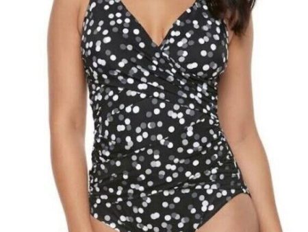 NEW, TRIMSHAPER Women s Haute Spots Megan One Piece, BLACK WHITE - CHOOSE SIZE For Discount