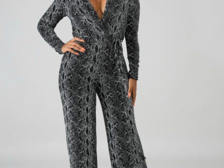 Bonnie Snakeskin Jumpsuit Supply