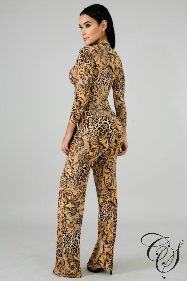 Alicia Leopard Jumpsuit For Cheap