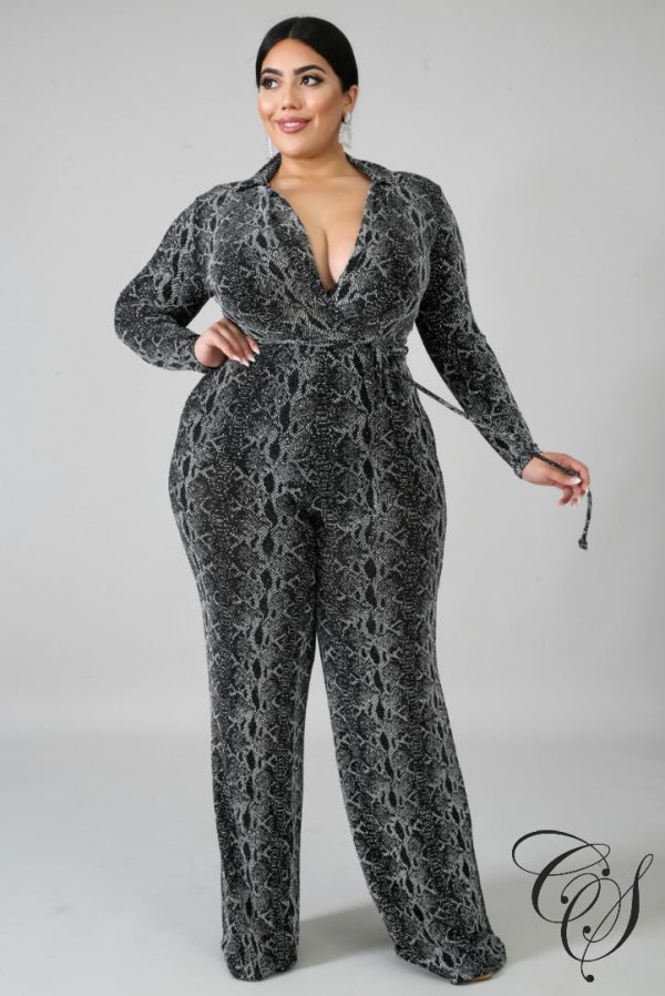 Bonnie Snakeskin Jumpsuit Online Sale