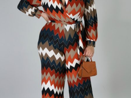 Aylen Chevron Zag Jumpsuit Discount