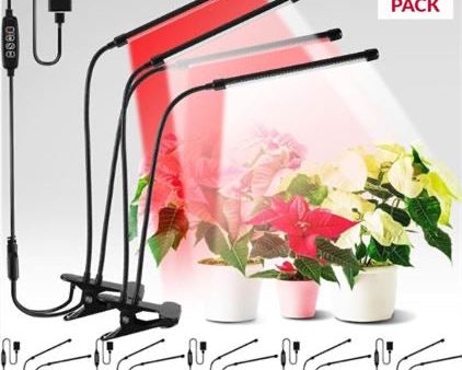 VIHOSE 10 PACK ClipOn 6000K White LED Full Spectrum Plant Grow Light 2 HEAD Online