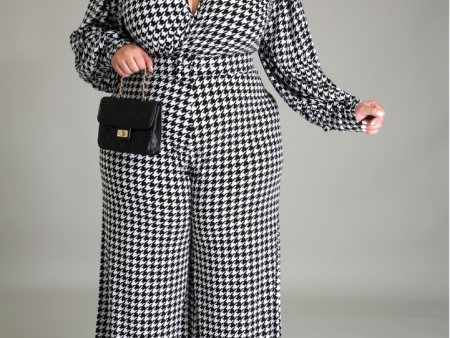 Genna Houndstooth Jumpsuit Online now