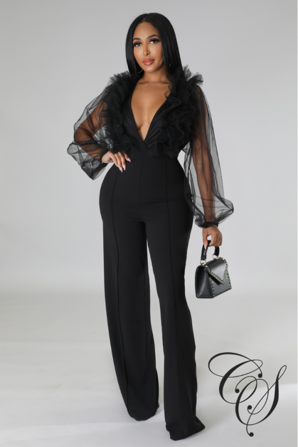 Melia Ruffle Detailed Jumpsuit Online now