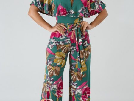 Lavanda Floral Jumpsuit Online now