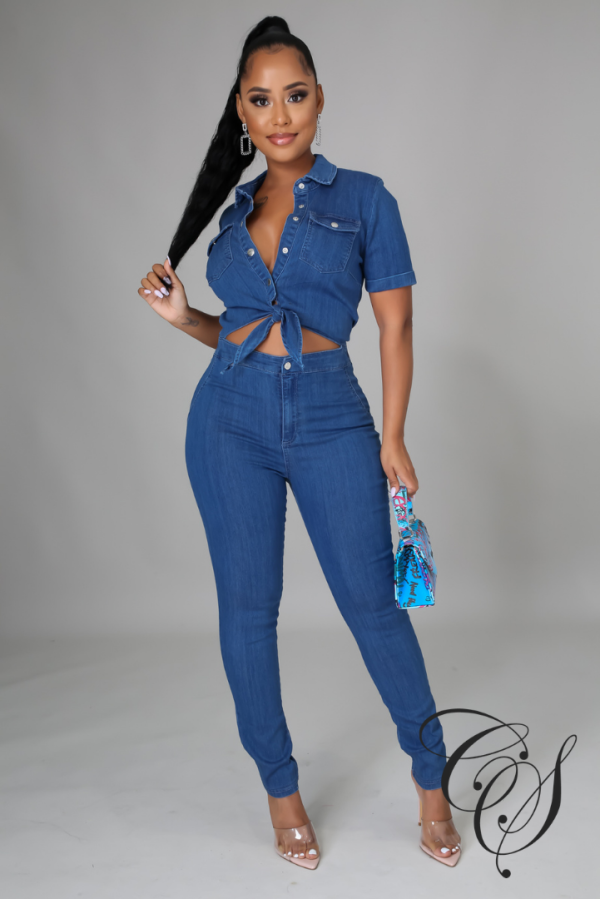 Dakiti Denim Jumpsuit Supply