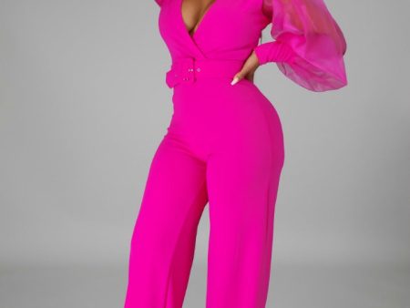 Lola Long Organza Sleeve Jumpsuit Online Hot Sale