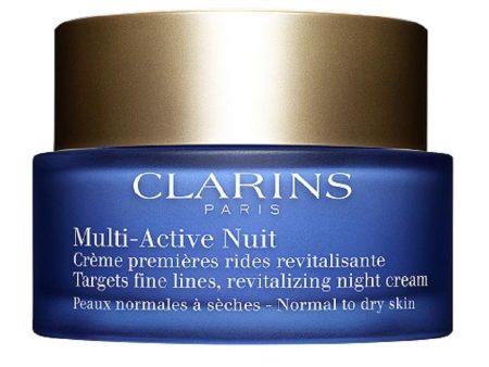 CLARINS Multi-Active Night Cream, Revitalizing N-Dry Skin Hot on Sale