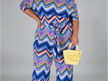 Kelsey Chevron Jumpsuit on Sale