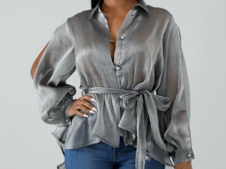 Eliana Shine Sheer Blouse Supply