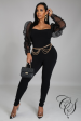 Bryanna Organza Long Sleeve Jumpsuit Sale