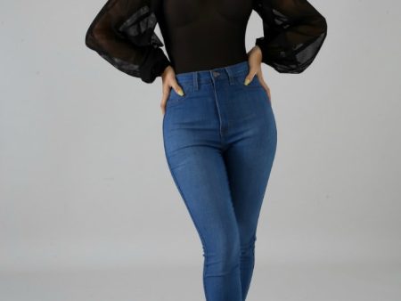 Coretta Sheer Puff Bodysuit Fashion