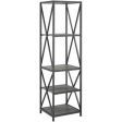 WALKER EDISON 61  Metal X Tower Bookcase in Slate Grey, BST18XMWSG Online