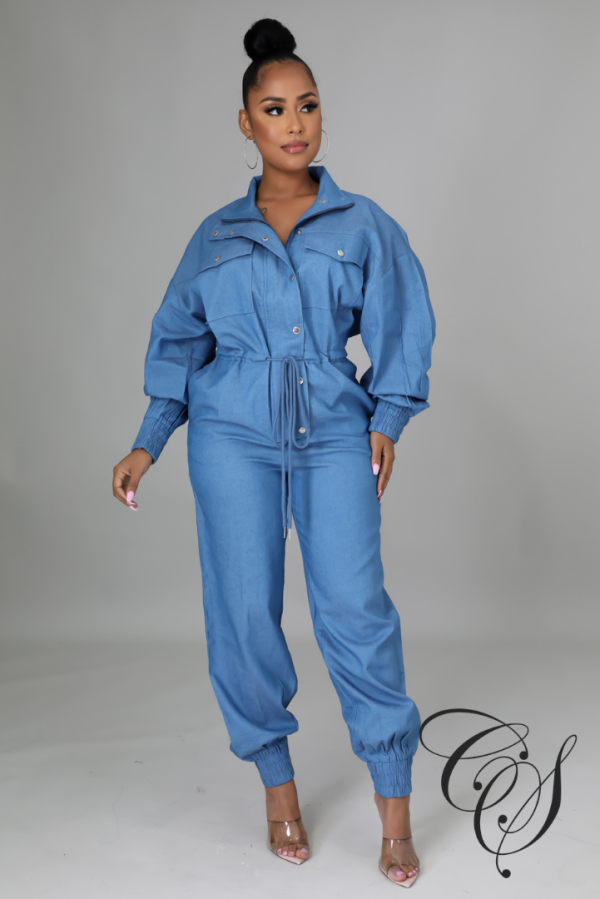 Asia Denim Jumpsuit Cheap