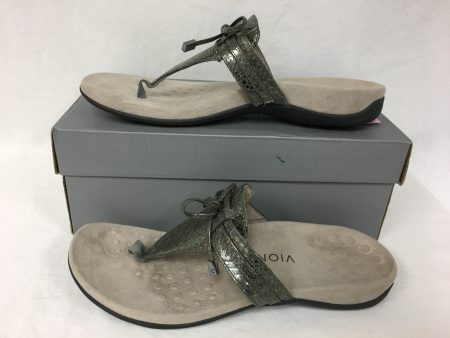 Vionic Women s Rest Amaya Toe Post Sandals, Charcoal 10 EU42 For Sale