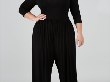 Brittany Jersey Wide Jumpsuit Online Hot Sale