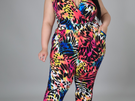 Jill Multi Leopard Print Jumpsuit Online Hot Sale