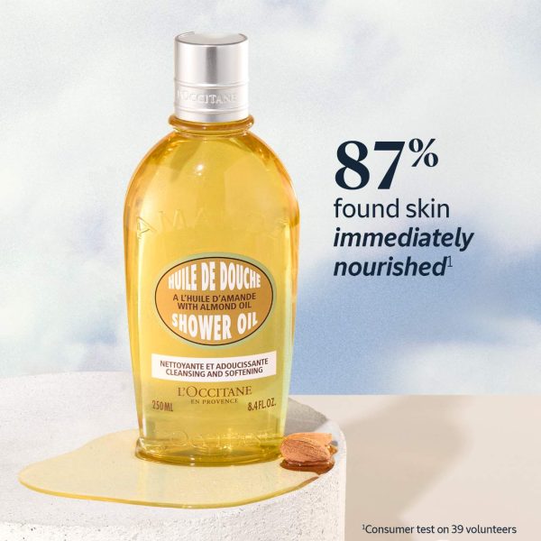 Cleansing And Softening Refillable Shower Oil With Almond Oil For Discount