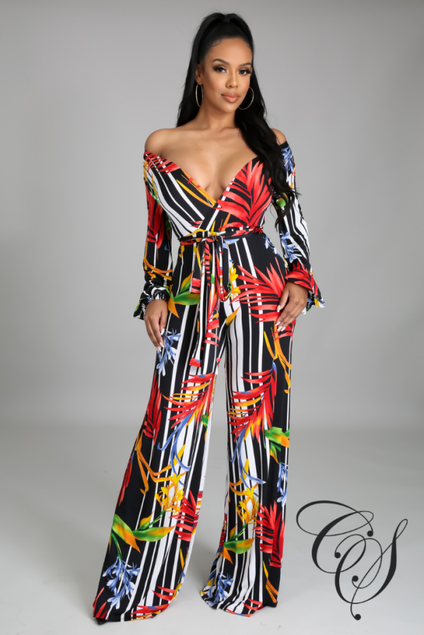 Rebecca Tropical Print Jumpsuit Online