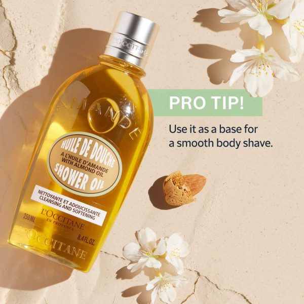 Cleansing And Softening Refillable Shower Oil With Almond Oil For Discount