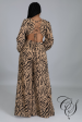 Bianca Zebra Print Balloon Sleeve Jumpsuit Hot on Sale