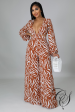 Bianca Zebra Print Balloon Sleeve Jumpsuit Hot on Sale