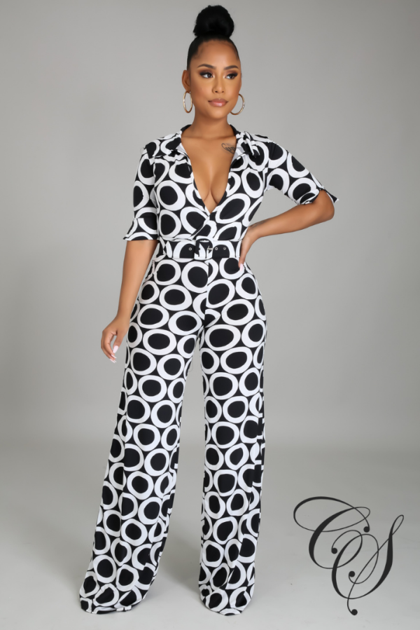 Fancy Monochrome Jumpsuit Online