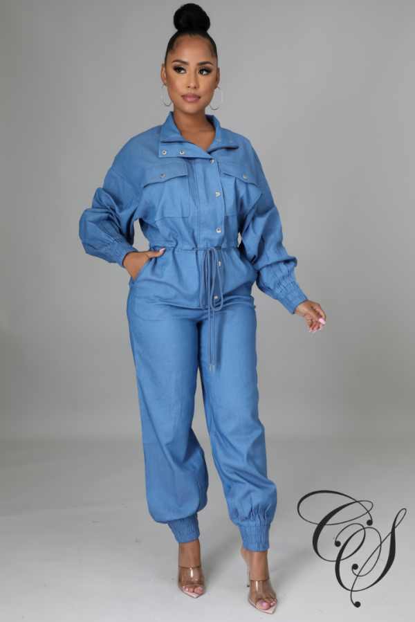 Asia Denim Jumpsuit Cheap