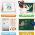 Wooden Tabletop Easel for Kid Toddler,Foldable Double Sided Kids Art Easel with Chalkboard Whiteboard with Magnetic Letter Numbers,Portable Desktop Drawing Board Education Toys T98 on Sale