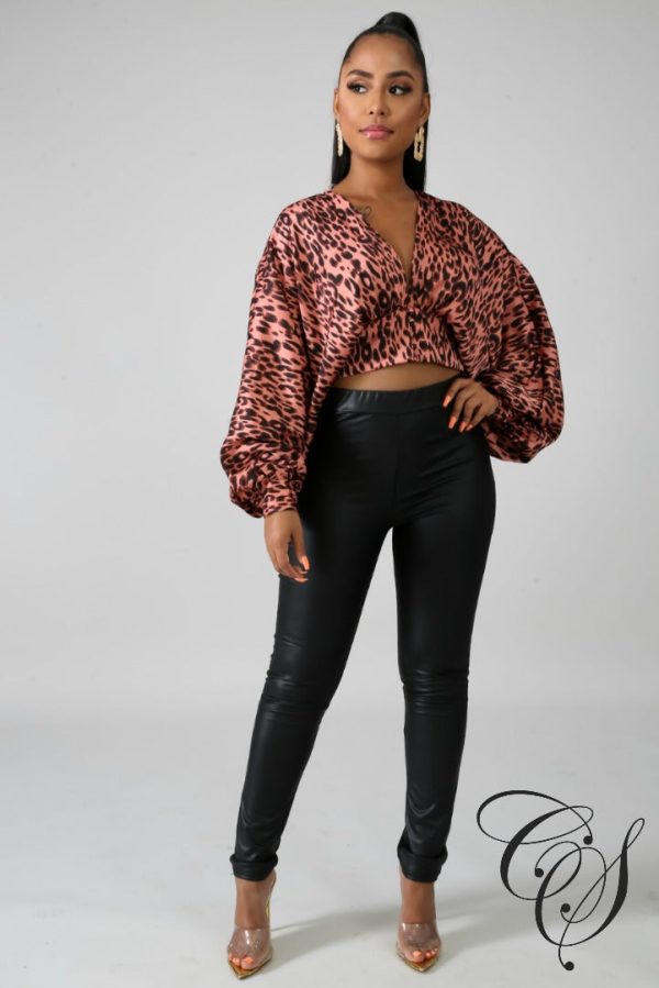 Casey Cheetah Kimono Crop Top Fashion