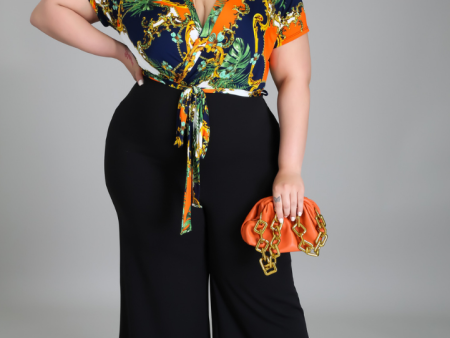 Robin Chain Print Jumpsuit For Cheap