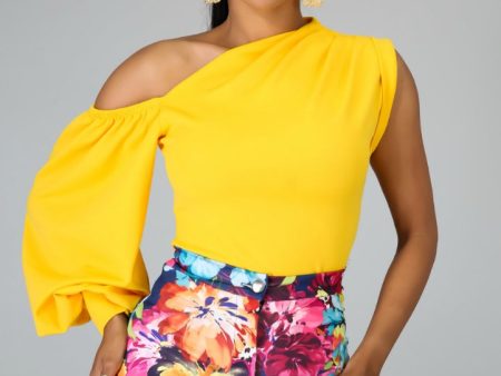 Tammi One Shoulder Puff Sleeve Top Online now