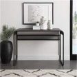 WALKER EDISON 42  METAL DESK WITH CURVED TOP IN GUN METAL GREY, DM42CURGY Online Hot Sale