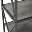 WALKER EDISON 61  Metal X Tower Bookcase in Slate Grey, BST18XMWSG Online